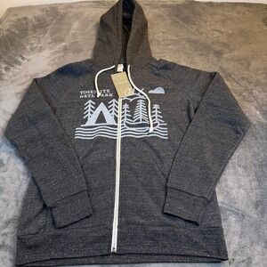 Alternative Yosemite National Park Zip Up Hoodie Womens Medium Charcoal Gray NWT